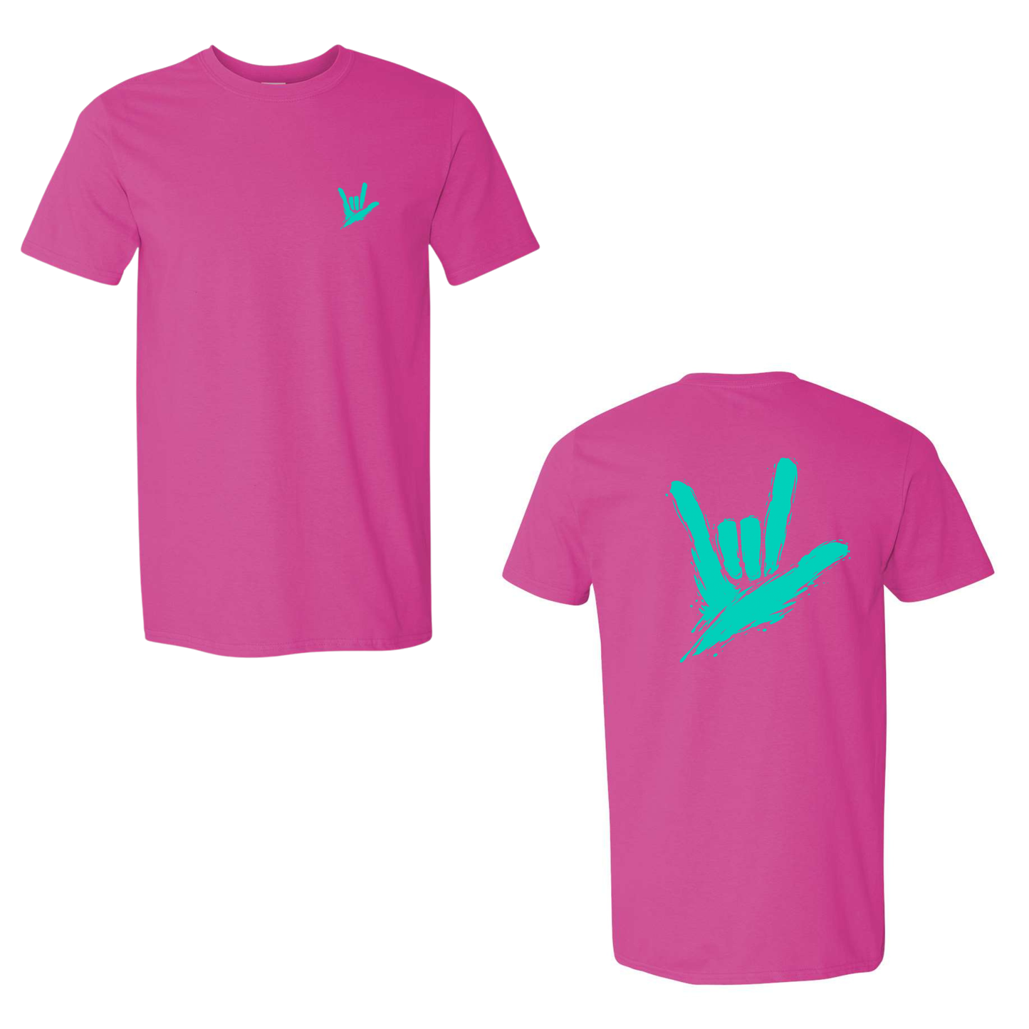 Teal ILY by Fortyxfive – Front & Back Unisex T-Shirt