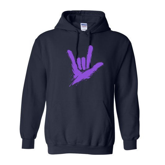 Purple - ILY by Fortyxfive Unisex Hoodie