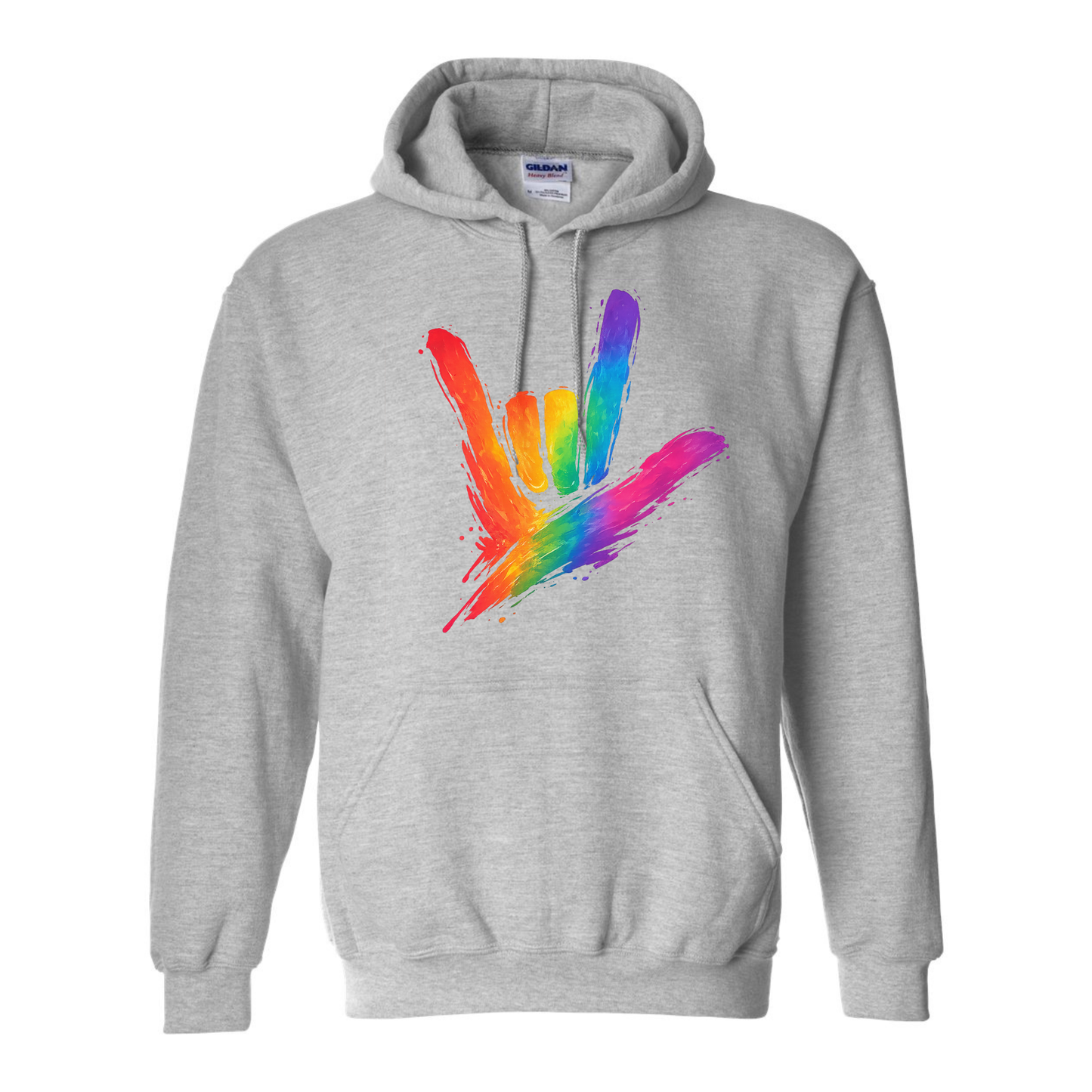 Rainbow ILY by Fortyxfive - Unisex Hoodie