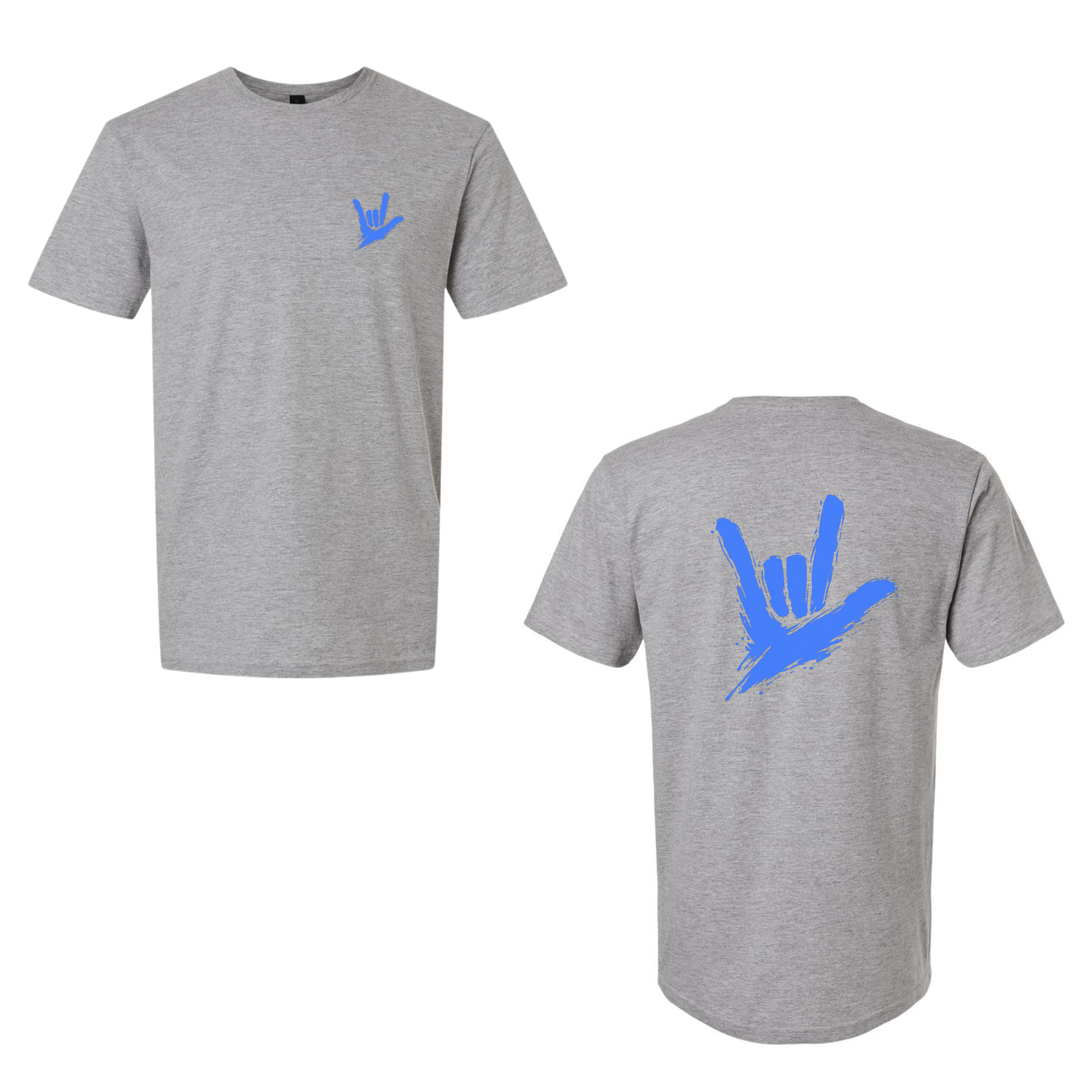 Electric Blue ILY by Fortyxfive – Front & Back Unisex T-Shirt