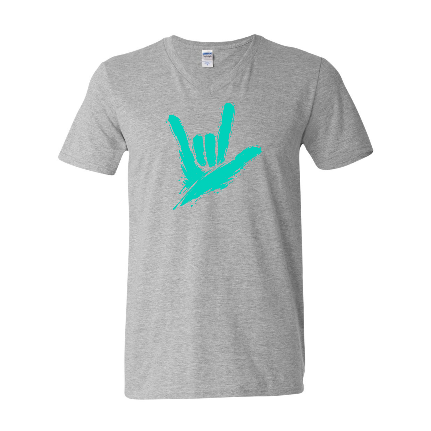 Teal - ILY by Fortyxfive Unisex V-NECK