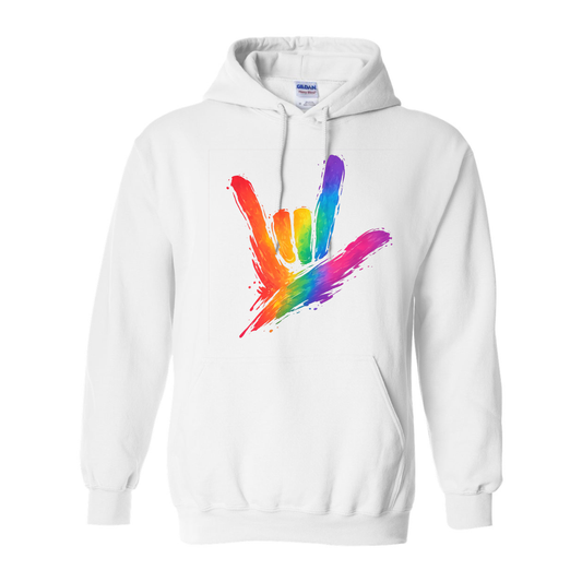 Rainbow ILY by Fortyxfive - Unisex Hoodie