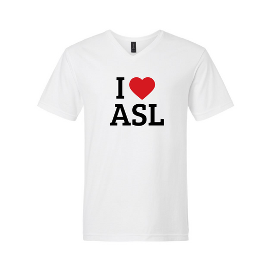 I LOVE ASL - Unisex V-NECK