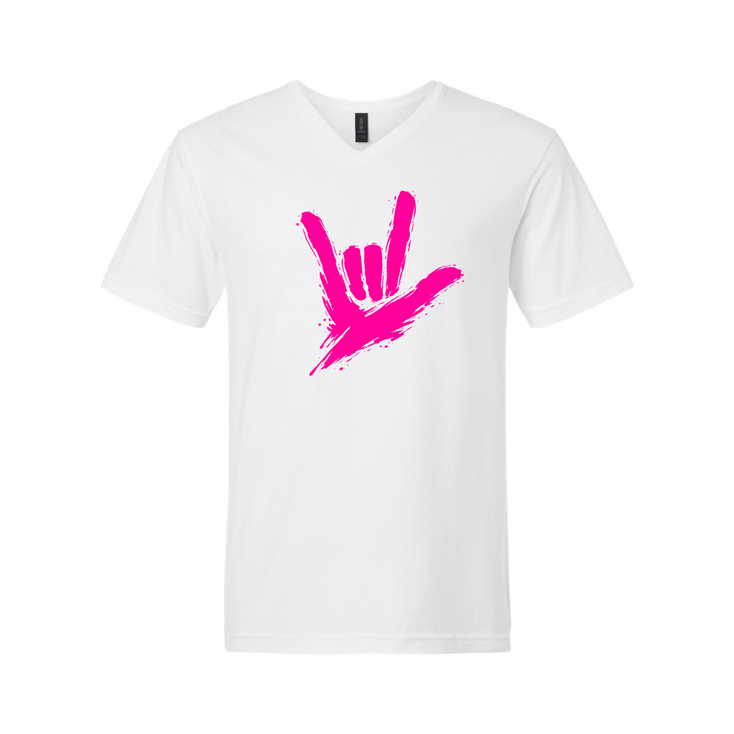 Neon Pink - ILY by Fortyxfive Unisex V-NECK
