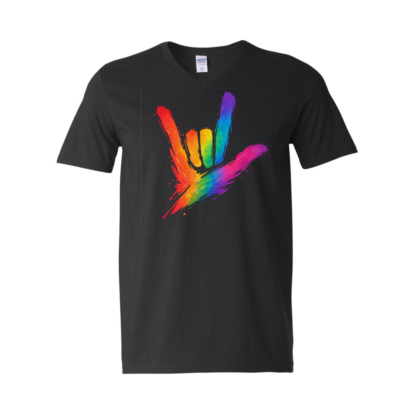 Rainbow ILY by Fortyxfive - Unisex V-NECK