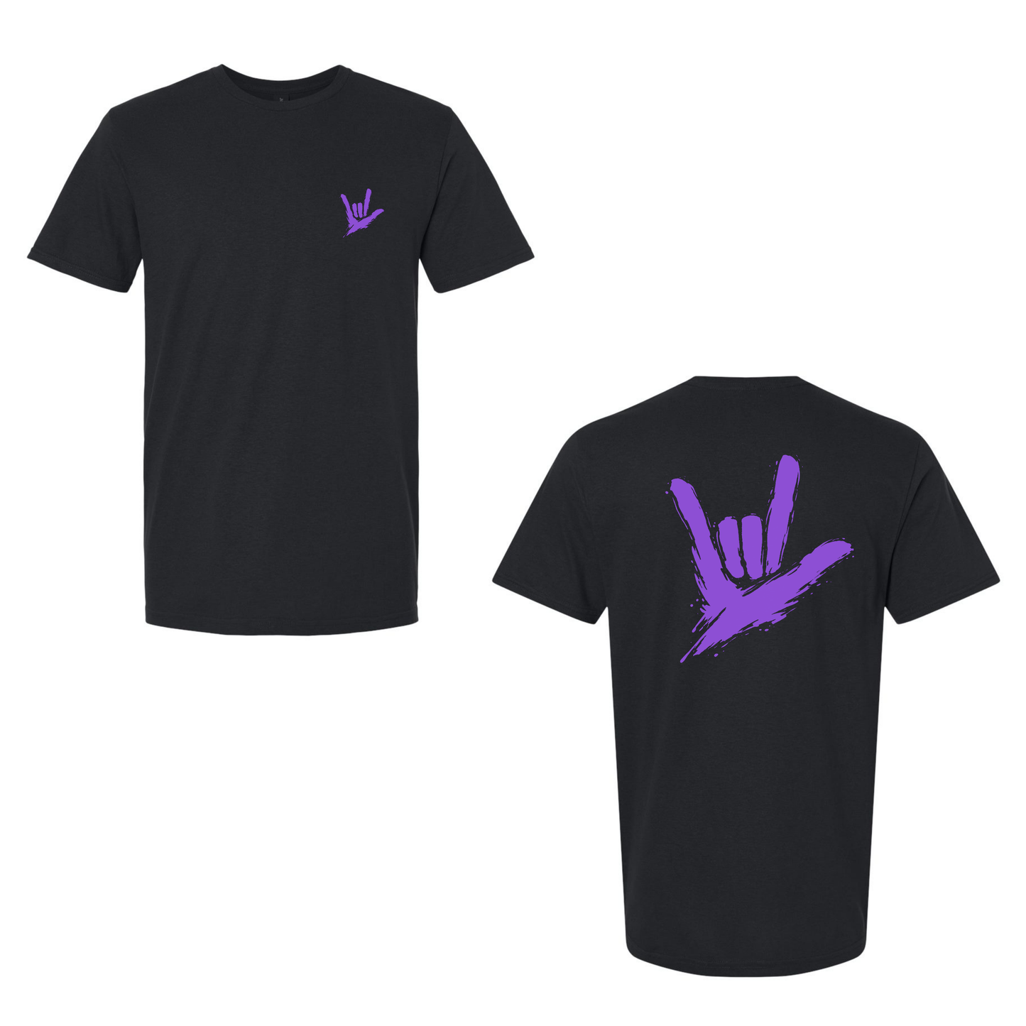 Purple ILY by Fortyxfive – Front & Back Unisex T-Shirt
