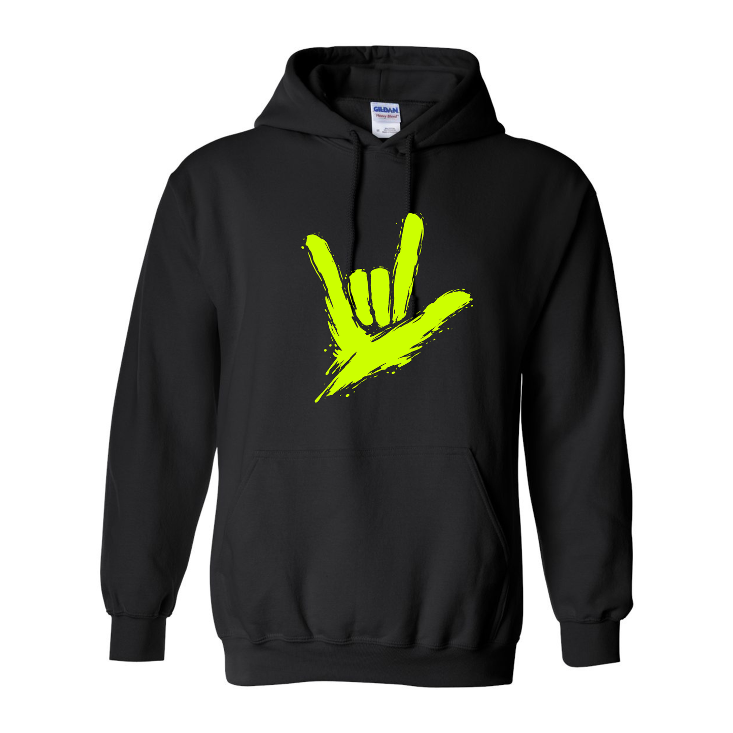 Neon Green ILY by Fortyxfive – Unisex Hoodie