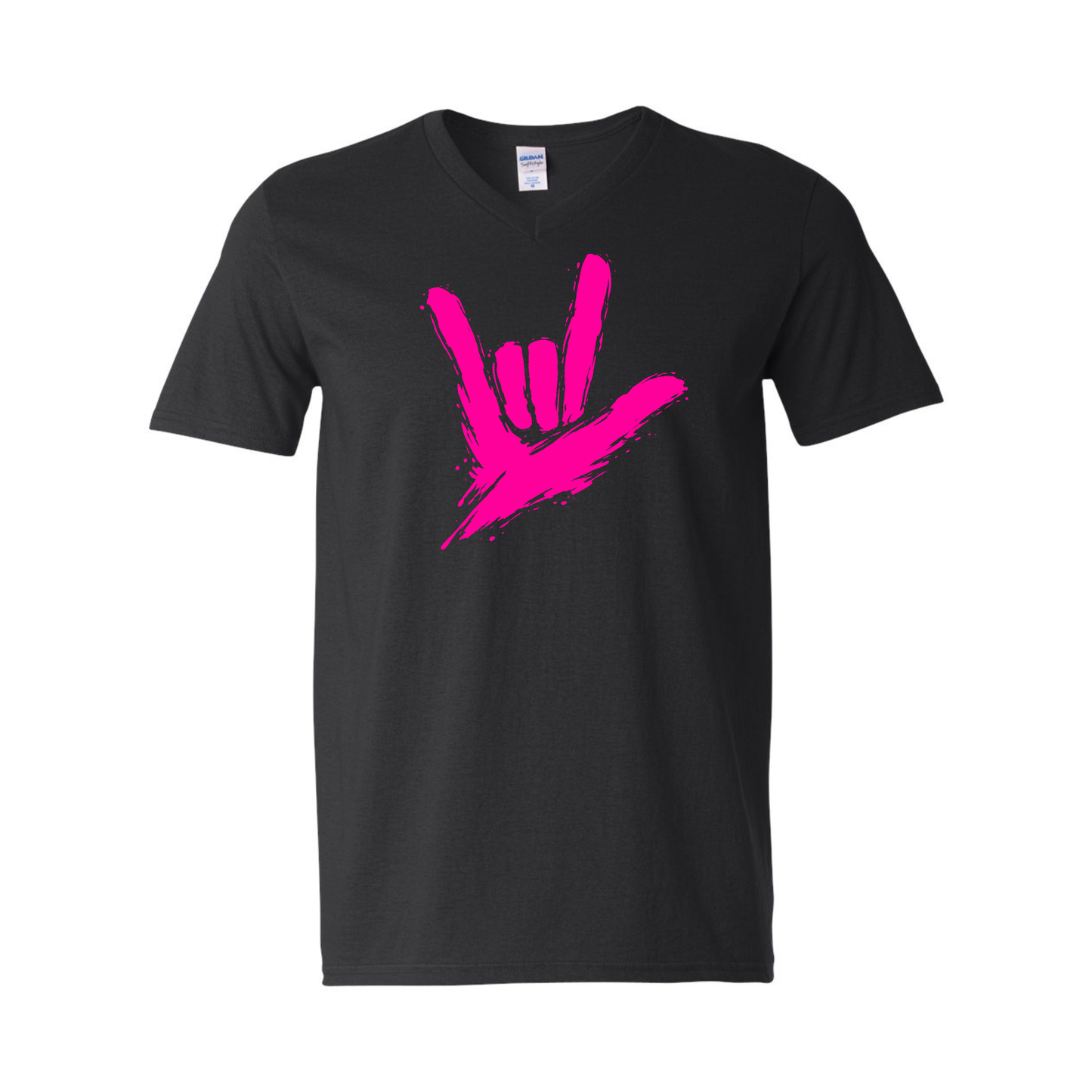 Neon Pink - ILY by Fortyxfive Unisex V-NECK