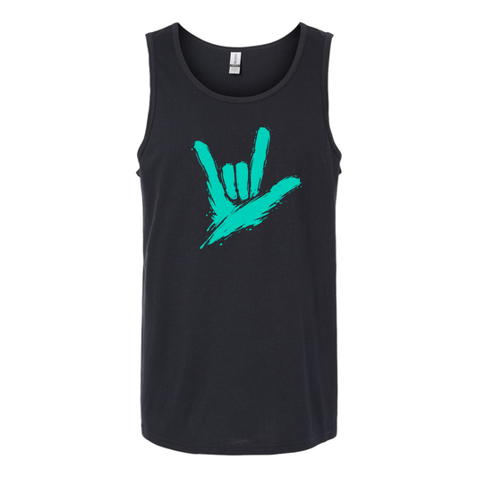 Teal - ILY by Fortyxfive Unisex Tank Top