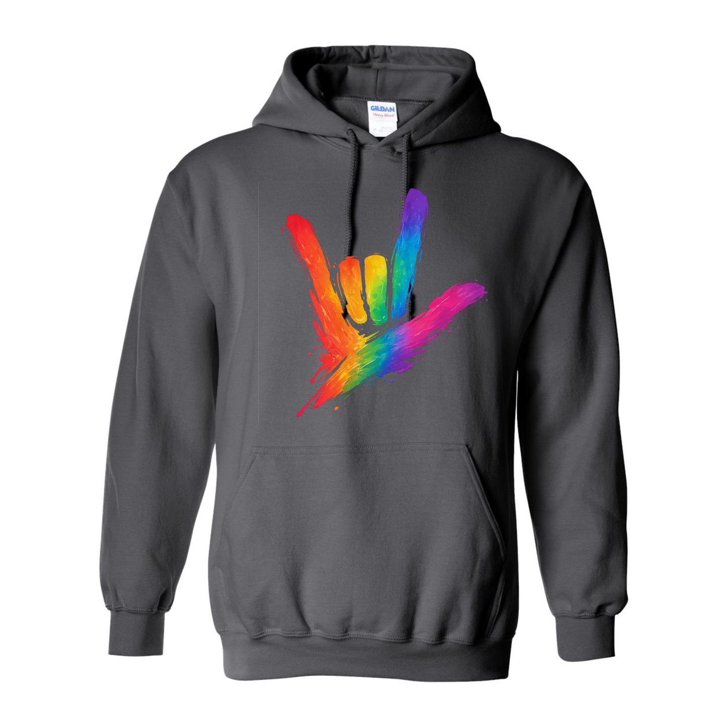Rainbow ILY by Fortyxfive - Unisex Hoodie