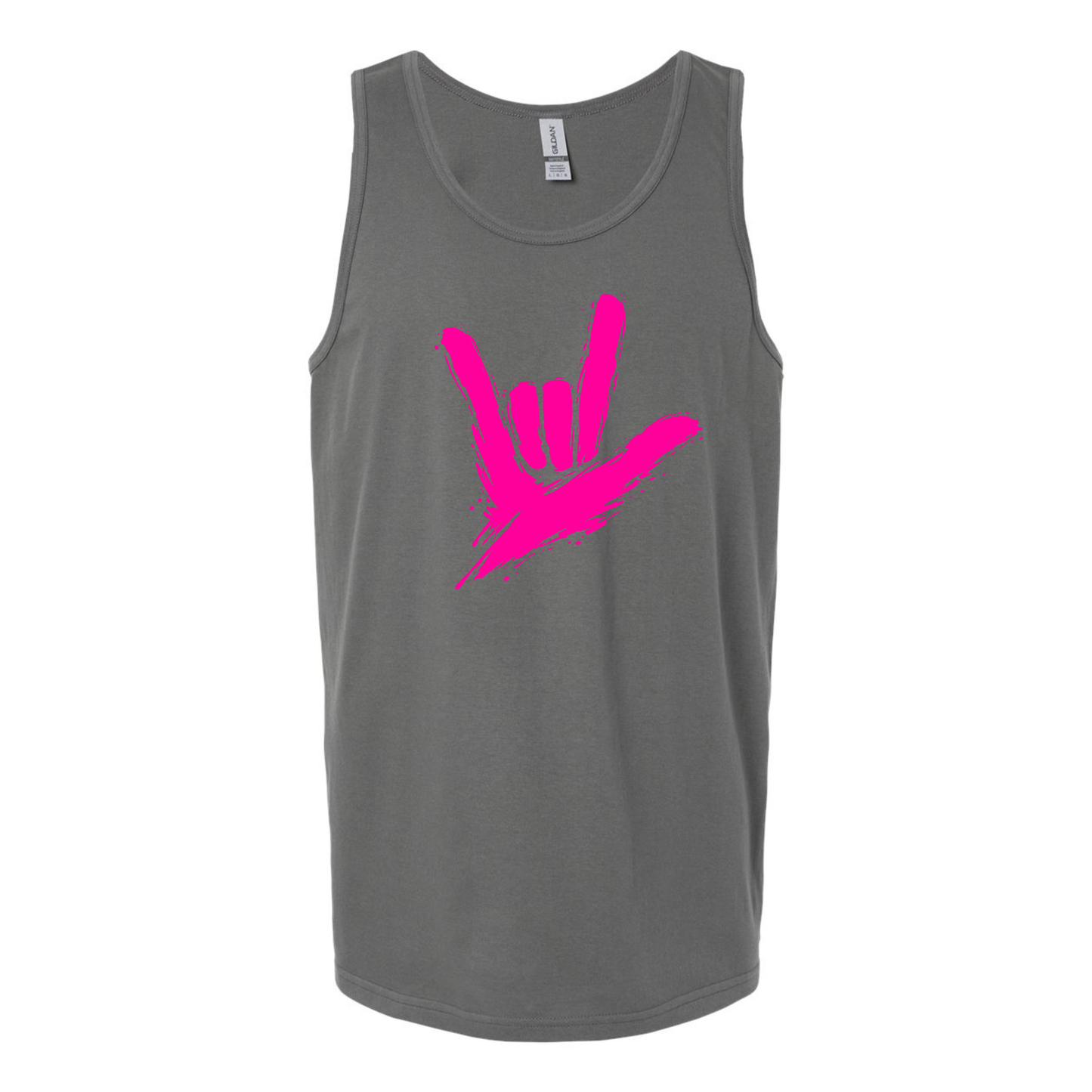 Neon Pink - ILY by Fortyxfive Unisex Tanktop