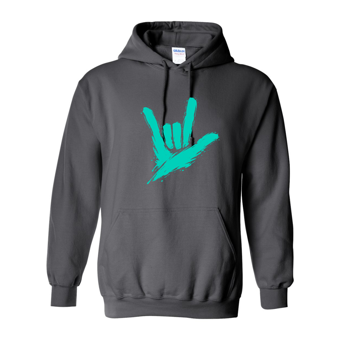 Teal - ILY by Fortyxfive Unisex Hoodie