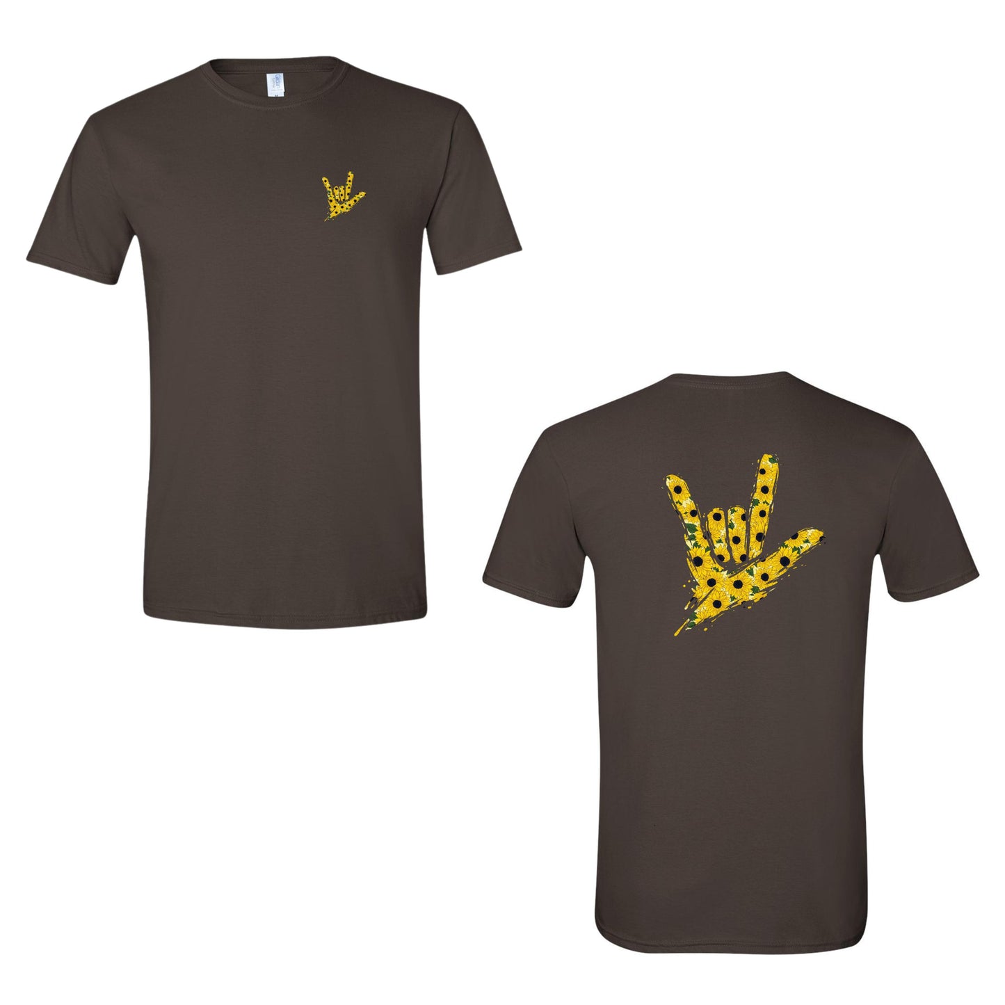 Sunflower ILY by Fortyxfive – Front & Back Unisex T-Shirt