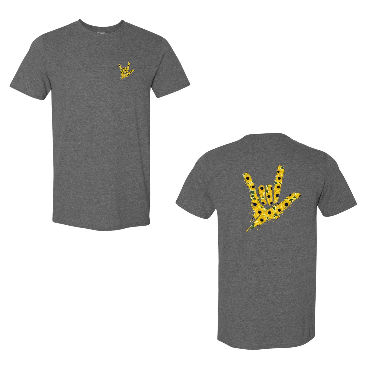 Sunflower ILY by Fortyxfive – Front & Back Unisex T-Shirt