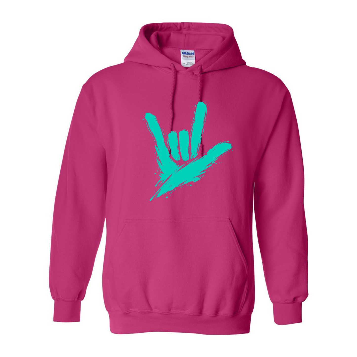 Teal - ILY by Fortyxfive Unisex Hoodie