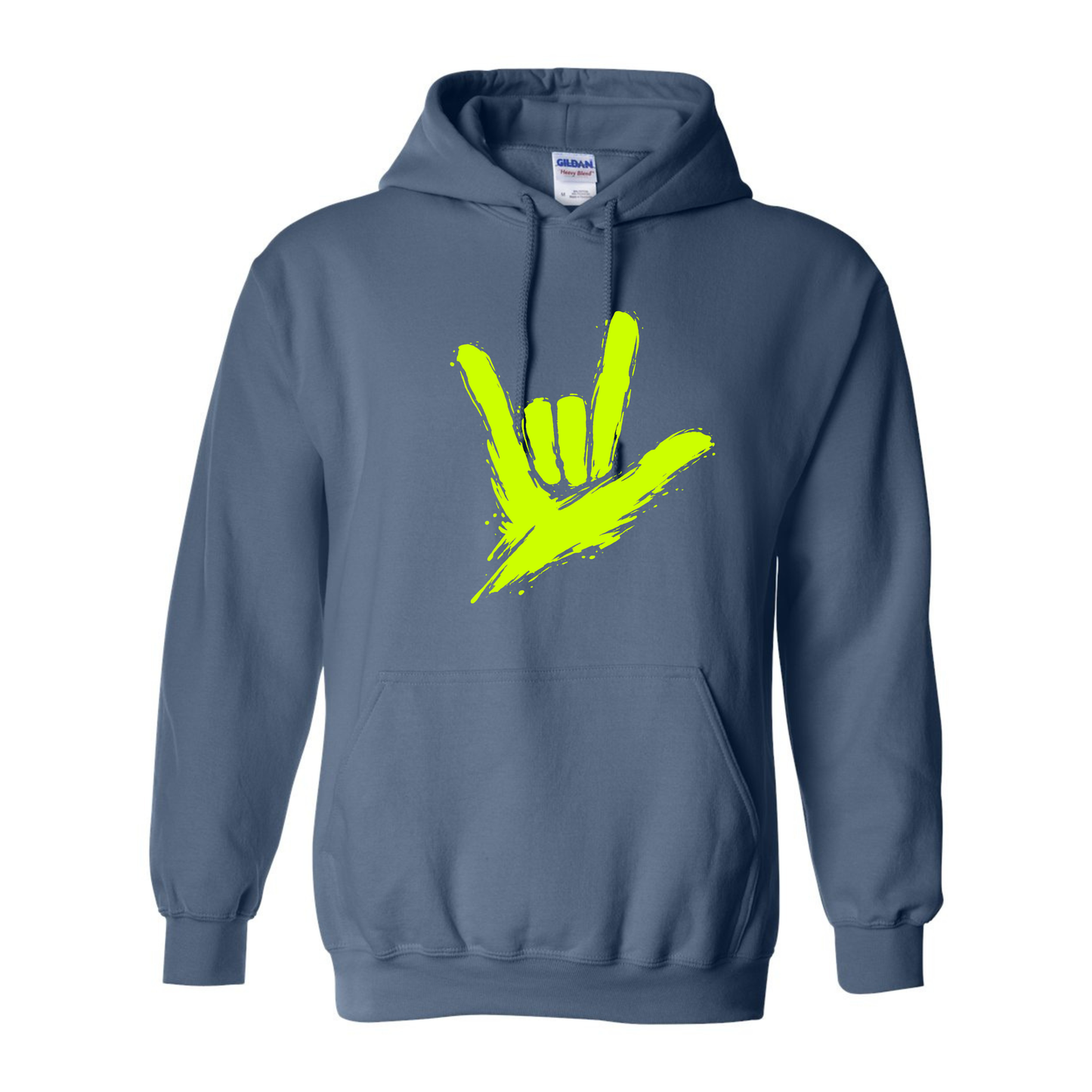Neon Green ILY by Fortyxfive – Unisex Hoodie