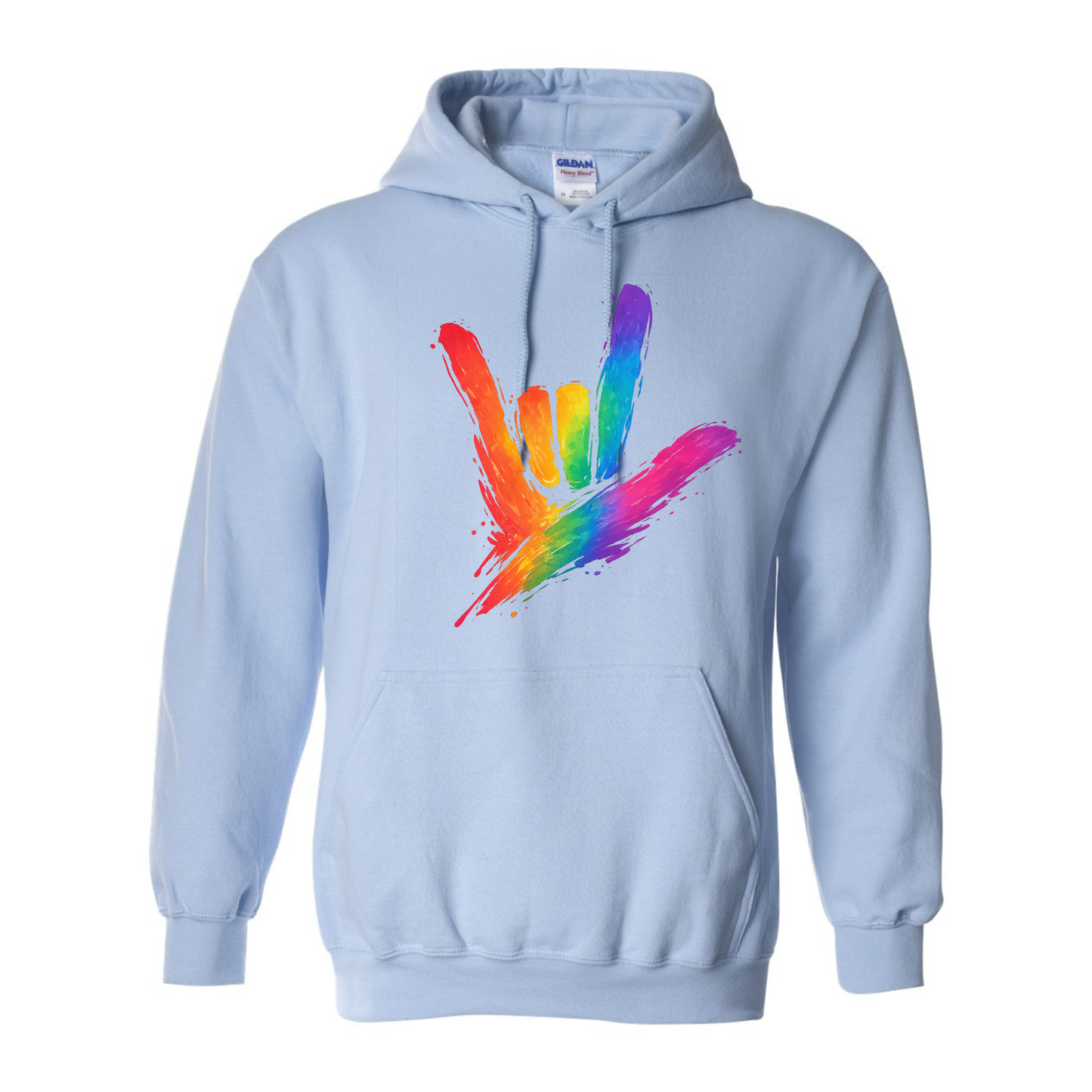 Rainbow ILY by Fortyxfive - Unisex Hoodie