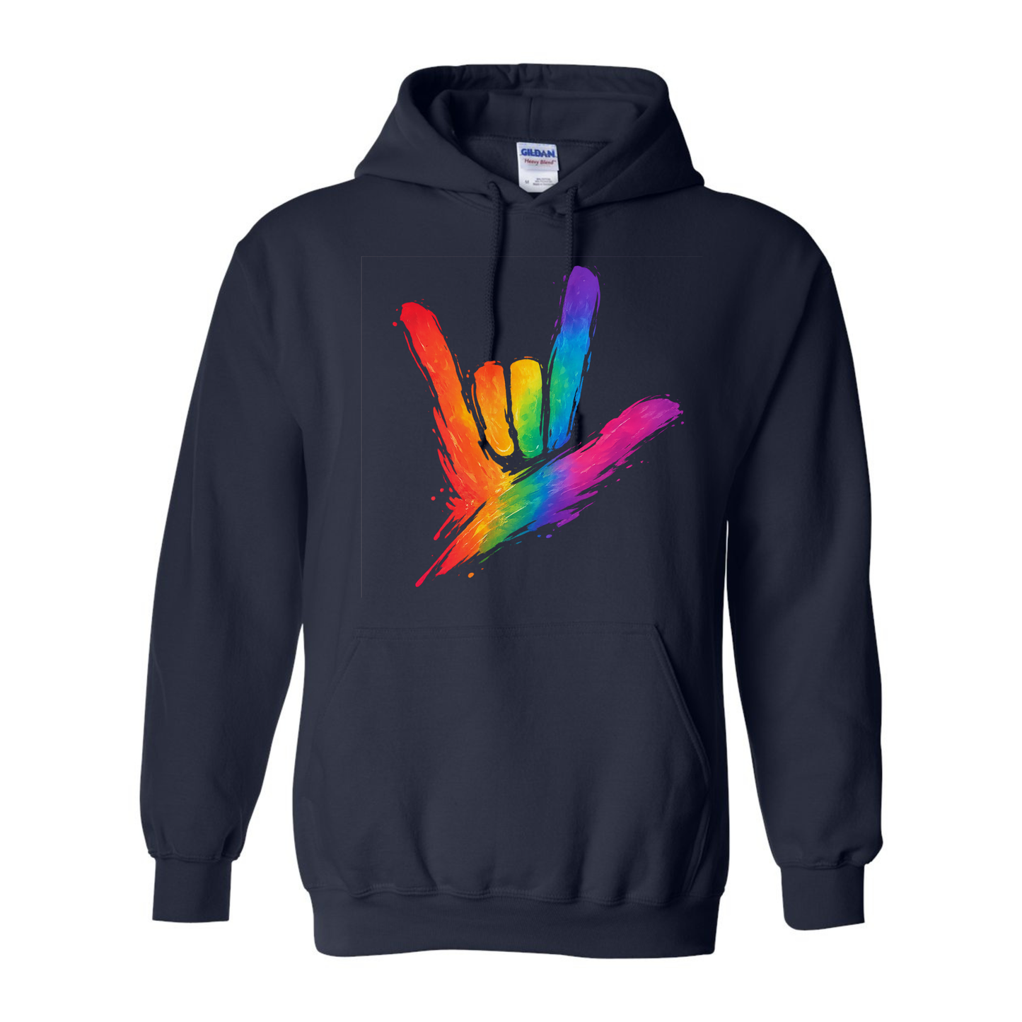 Rainbow ILY by Fortyxfive - Unisex Hoodie