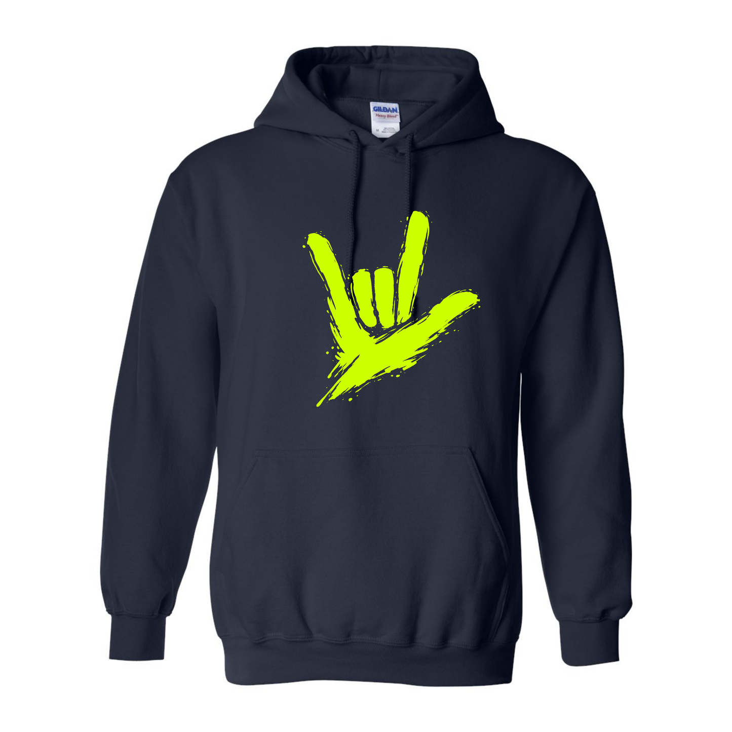 Neon Green ILY by Fortyxfive – Unisex Hoodie