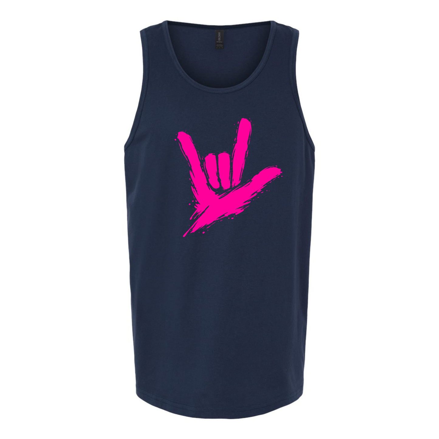 Neon Pink - ILY by Fortyxfive Unisex Tanktop