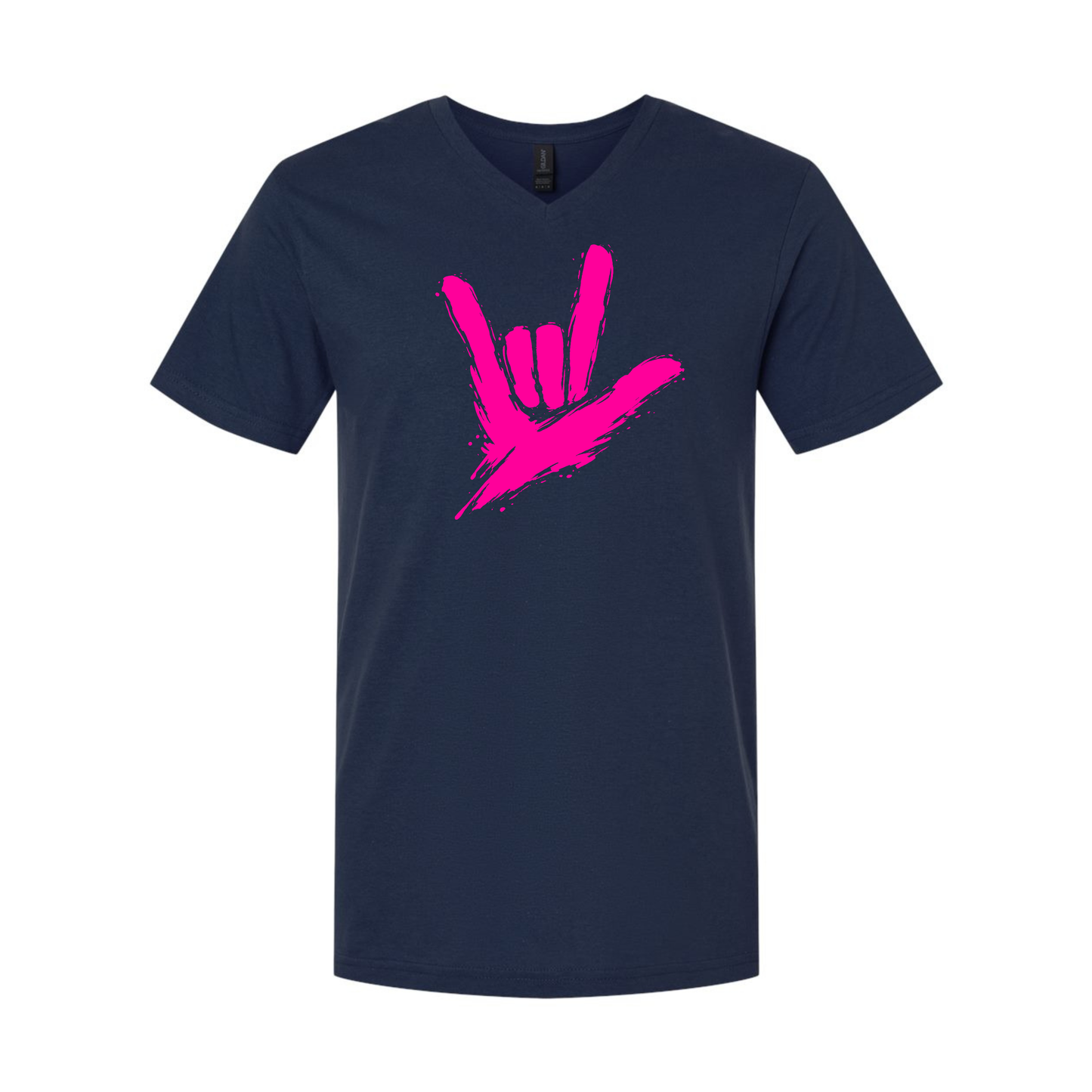 Neon Pink - ILY by Fortyxfive Unisex V-NECK