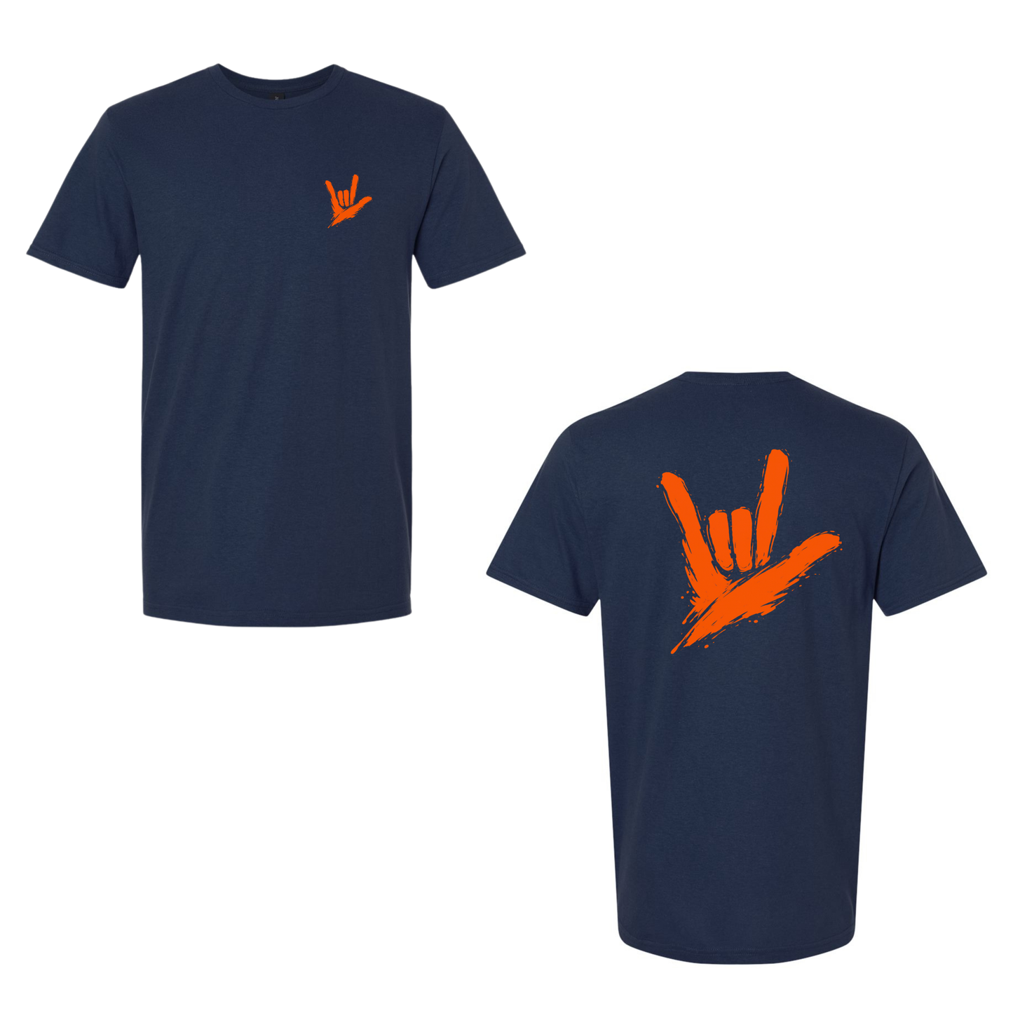 Orange ILY by Fortyxfive – Front & Back Unisex T-Shirt