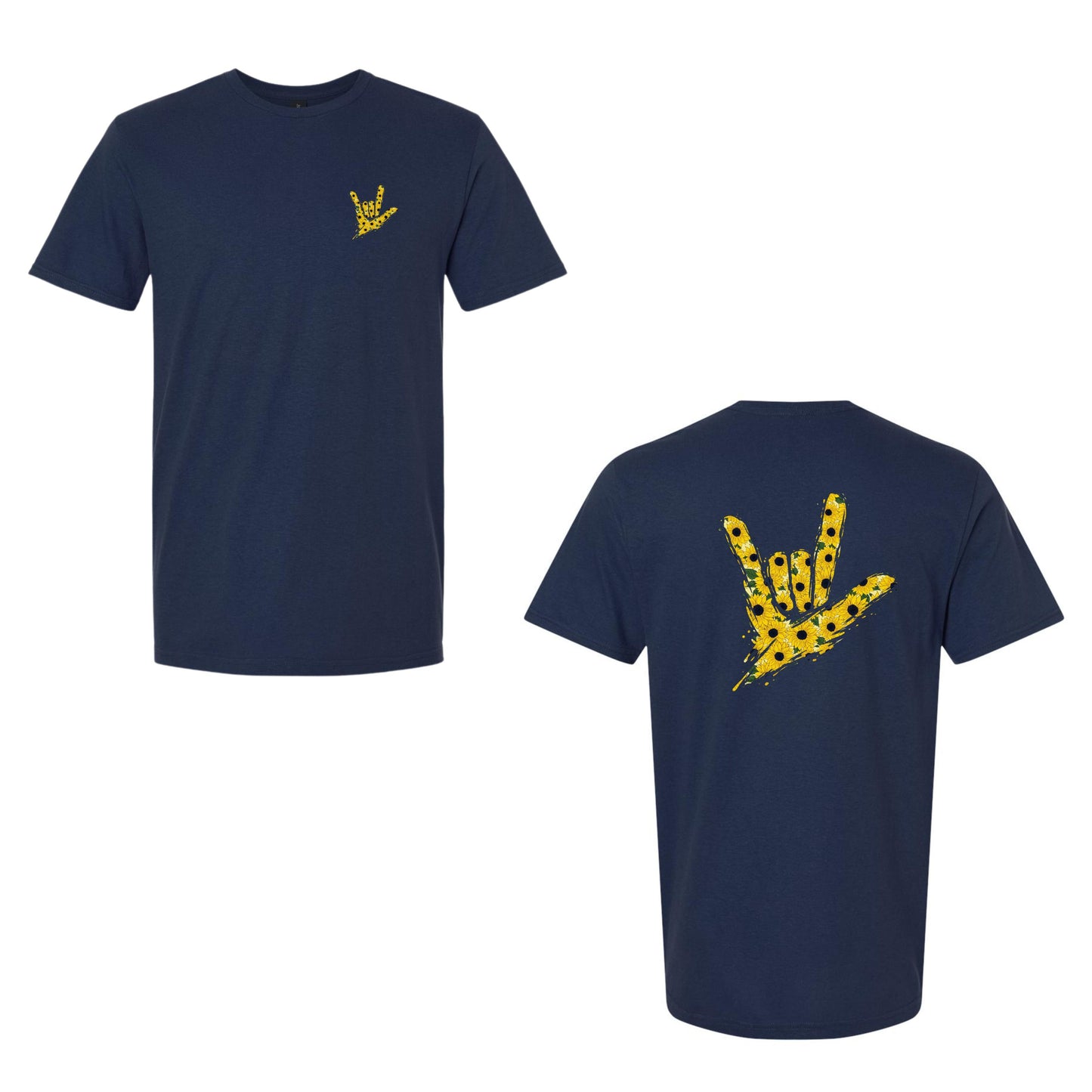 Sunflower ILY by Fortyxfive – Front & Back Unisex T-Shirt