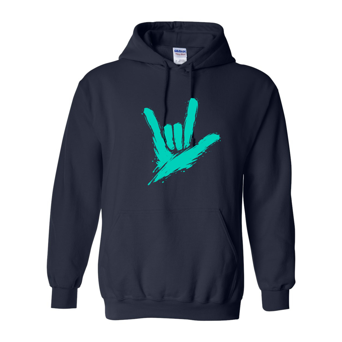 Teal - ILY by Fortyxfive Unisex Hoodie