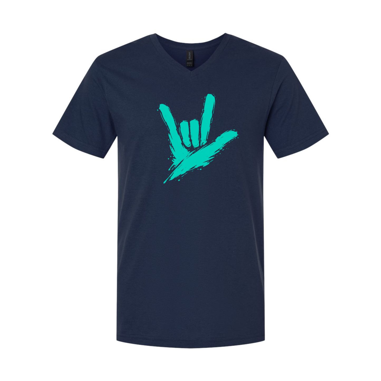 Teal - ILY by Fortyxfive Unisex V-NECK