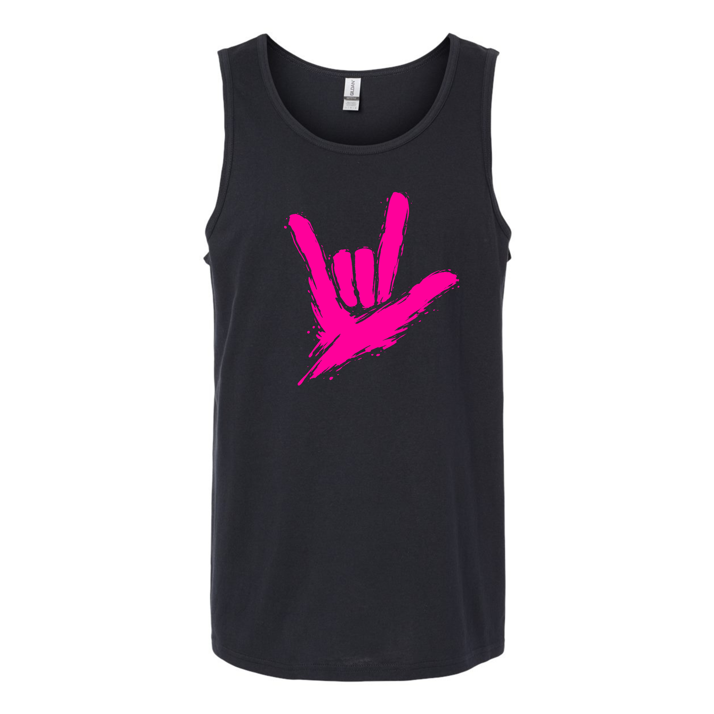 Neon Pink - ILY by Fortyxfive Unisex Tanktop