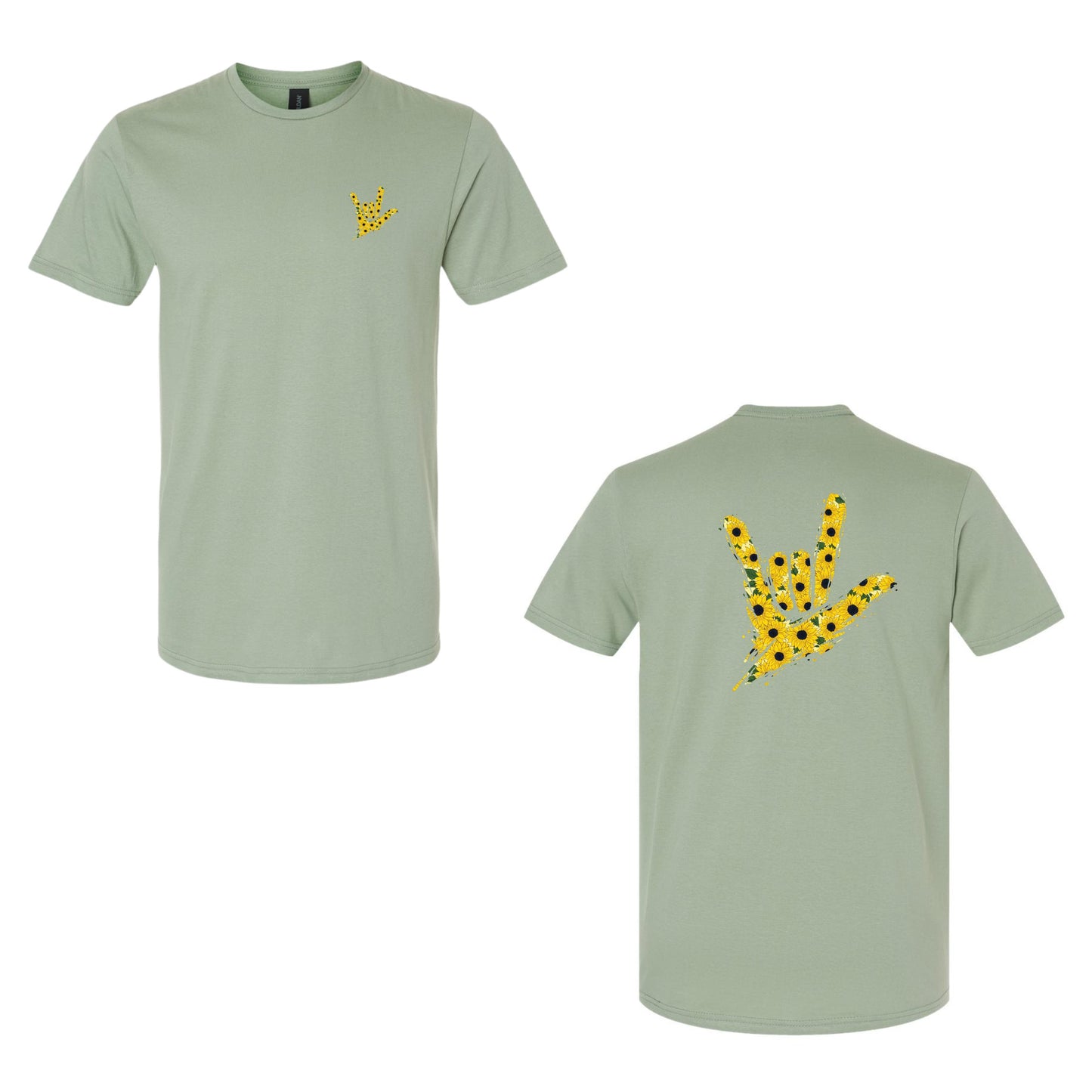 Sunflower ILY by Fortyxfive – Front & Back Unisex T-Shirt