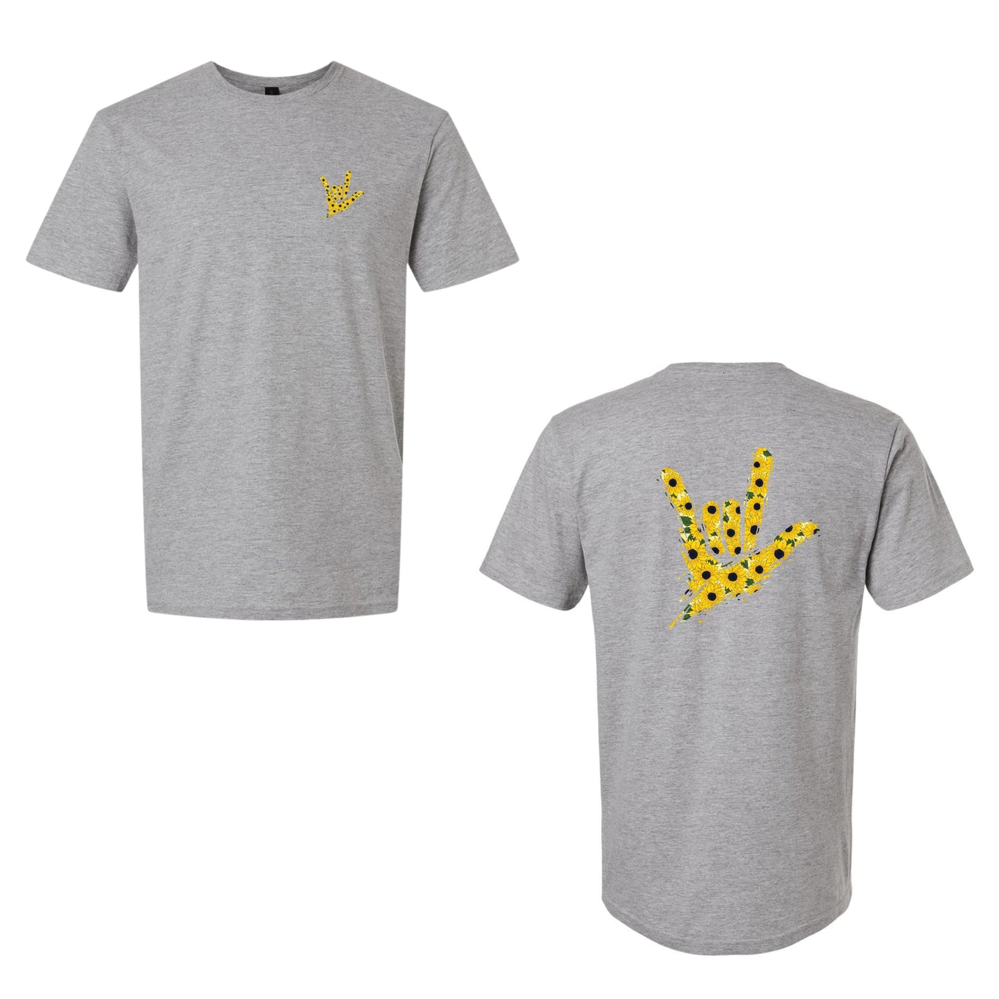 Sunflower ILY by Fortyxfive – Front & Back Unisex T-Shirt