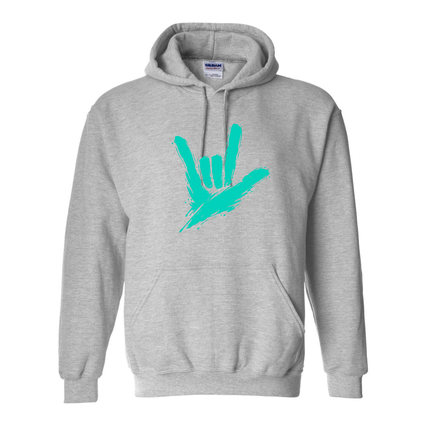 Teal - ILY by Fortyxfive Unisex Hoodie