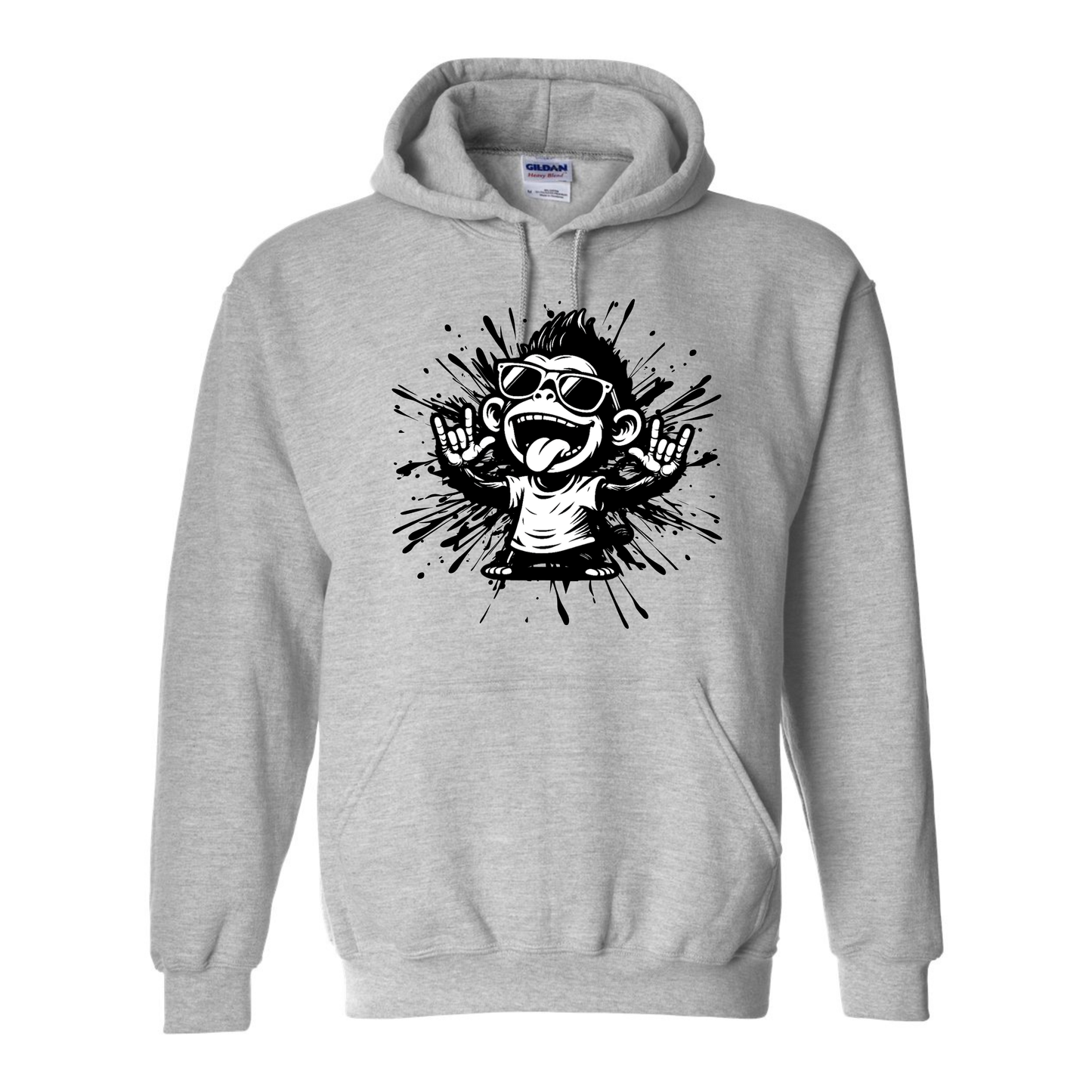 Cool Monkey ILY in ASL - Unisex Hoodie