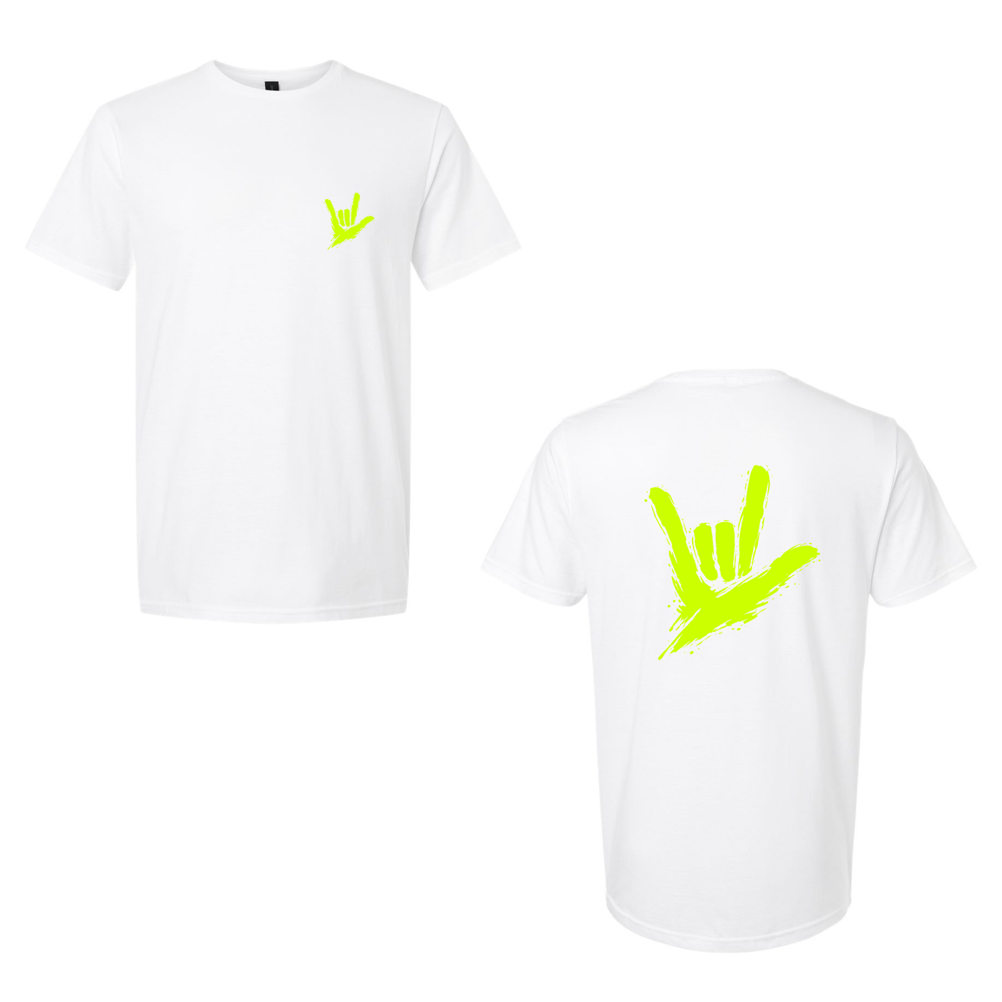 Neon Green ILY by Fortyxfive – Front & Back Unisex T-Shirt