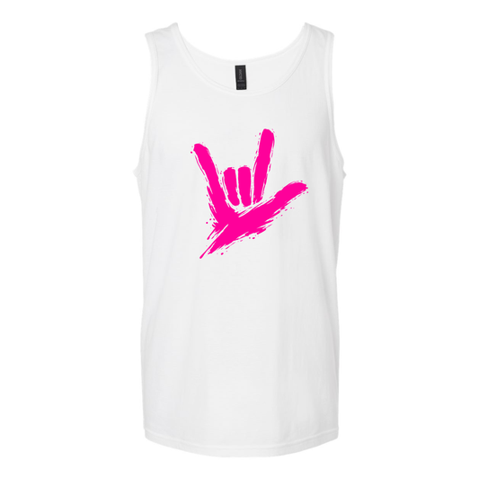 Neon Pink - ILY by Fortyxfive Unisex Tanktop