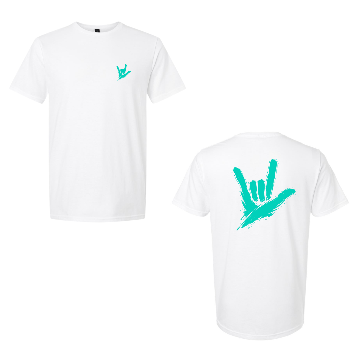 Teal ILY by Fortyxfive – Front & Back Unisex T-Shirt
