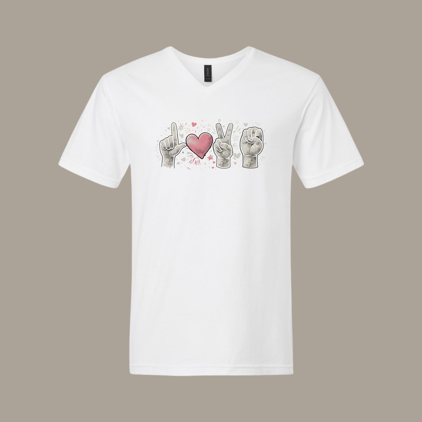LOVE in ASL - Unisex V-NECK